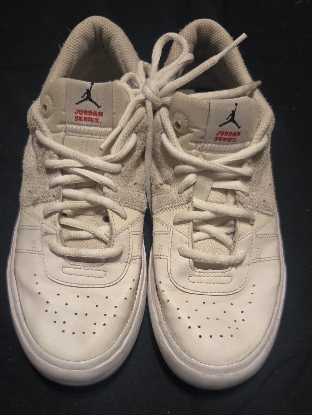 Jordan Men’s Off-White/Tan Low-Top Sneakers